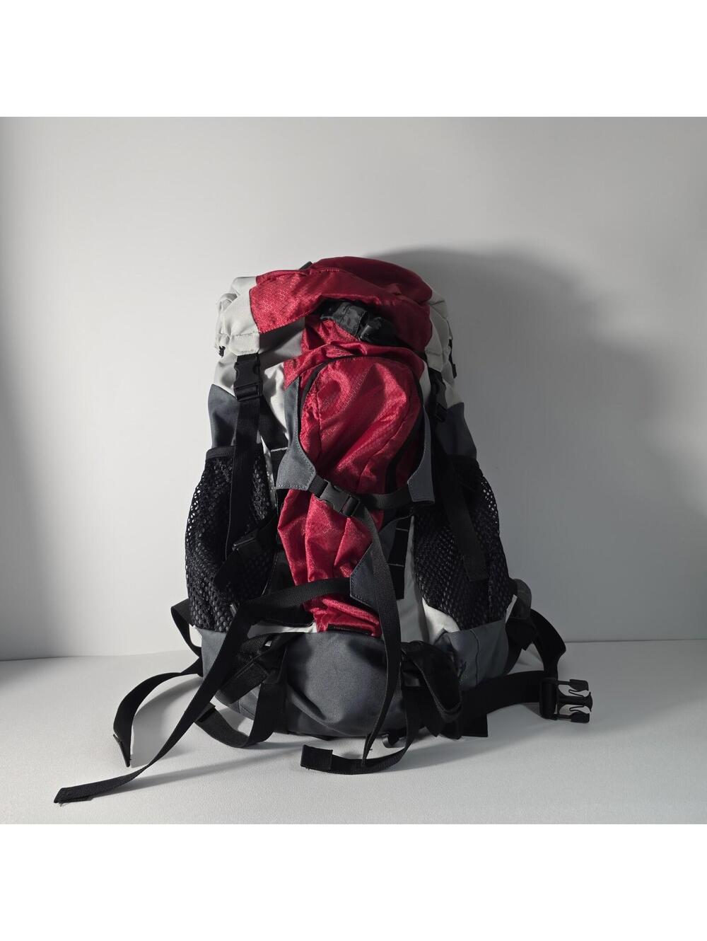 Westfield Trekking Pack 40 Liter Hiking Backpack- Red/Gray